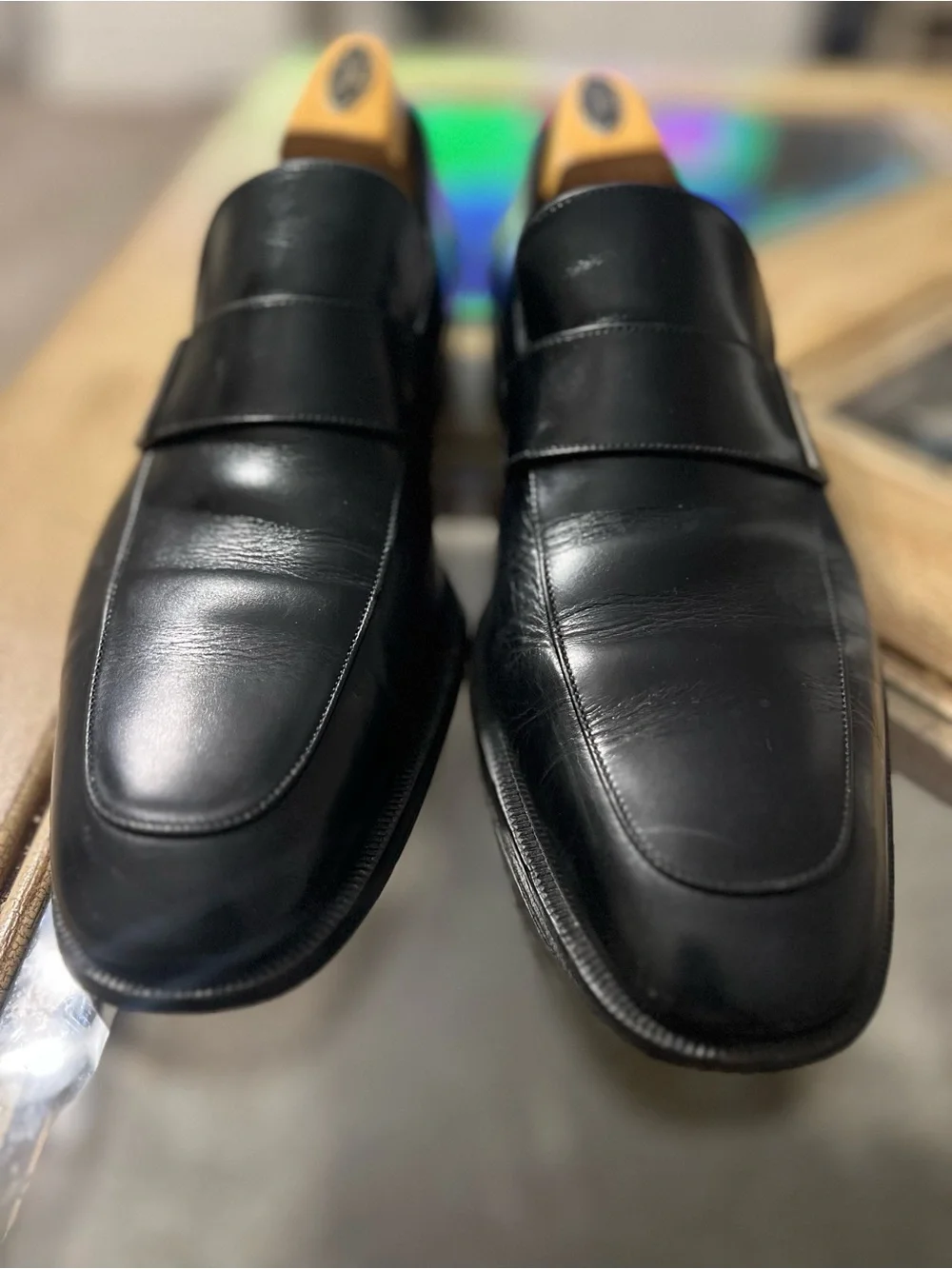 Gucci Black Leather Men’s Loafers 9D